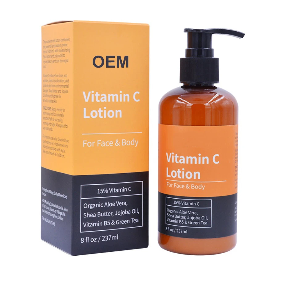

Free sample 237ML Body Lotion Organic Whitening Vitamin C Skin Care Lotion For Face And Body