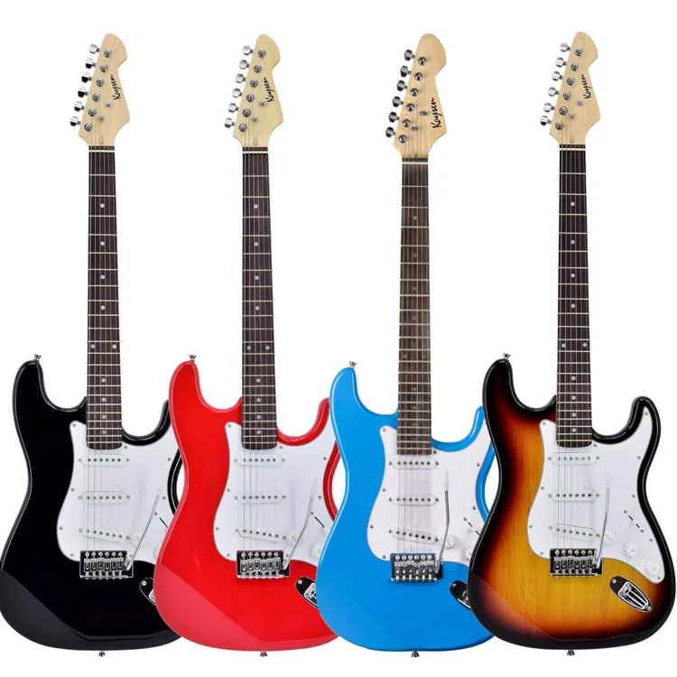 

Factory Direct sale Red straocaster lucky star beginner single coil chitarra musical instrument electric guitar