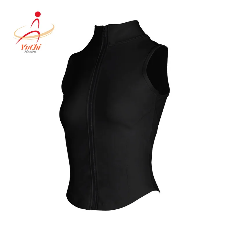 

Slimming waistcoat sleeveless running bodysuit stretch vest soak up sweat quick dry yoga suit, White, black, army green
