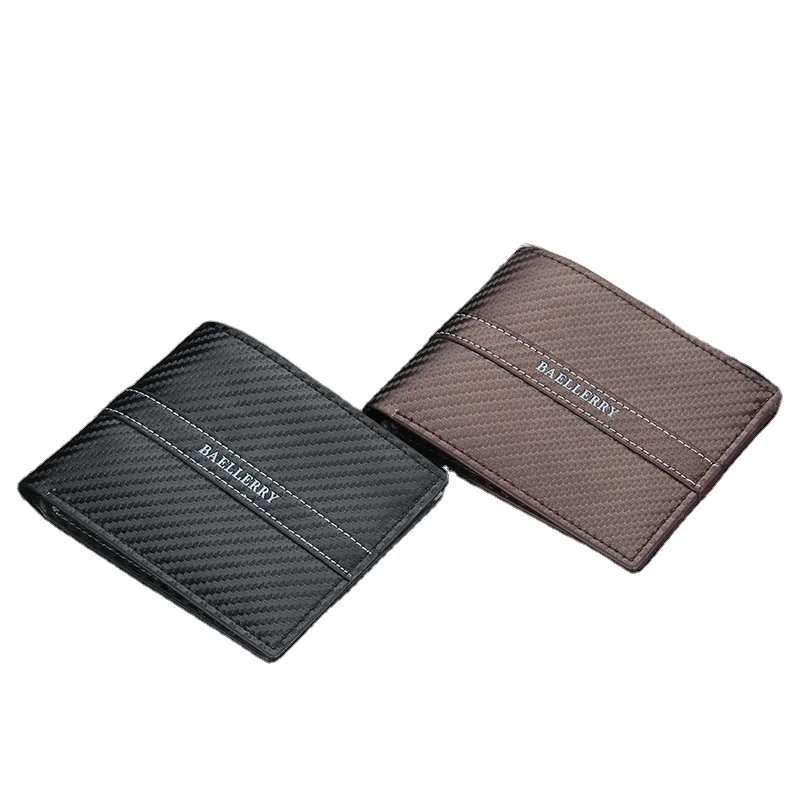 

Baellerry wallet men's short Korean thin multi-card wallet horizontal open card package, 2colors