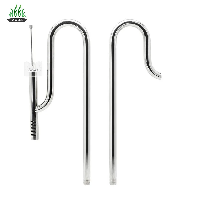 

Aquarium Lily Pipe Inflow Violet Outflow Set for fish tank water pipe with canister filter, Sliver