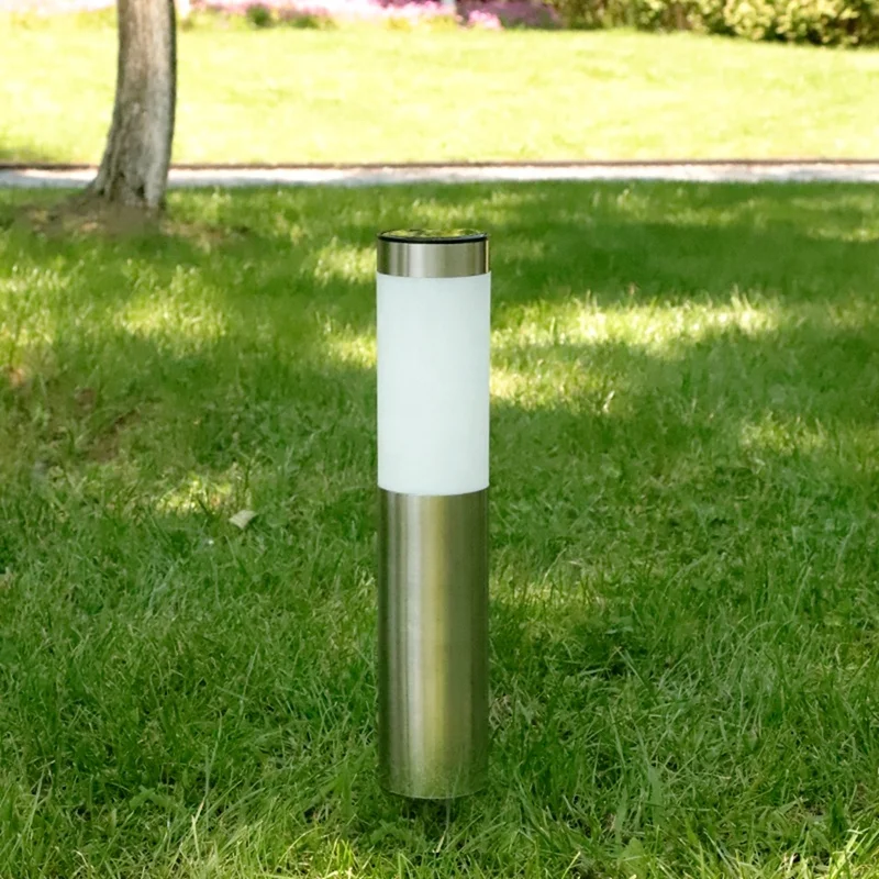 waterproof stainless steel led bollard light IP44 backyard Post Pillar outdoor solar light garden
