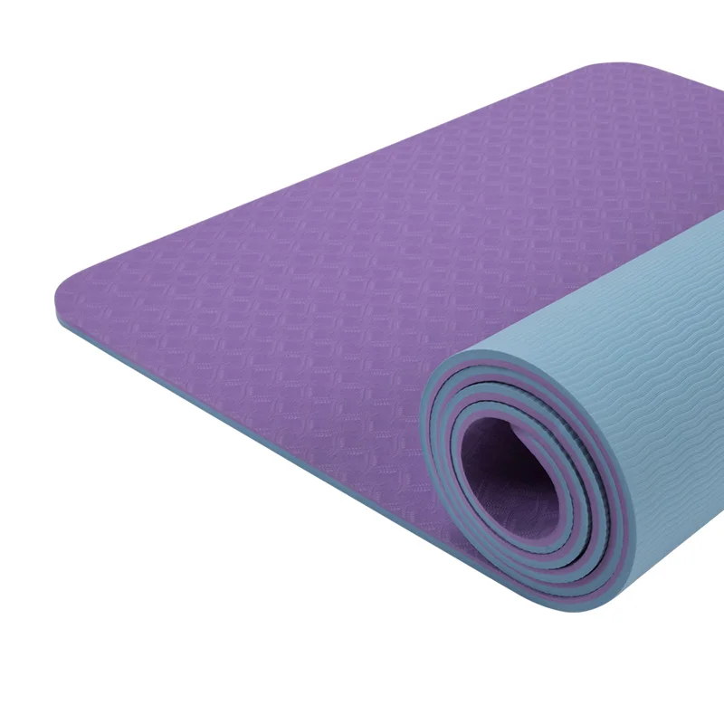 

Cheap OEM Service Purple Customizable Size TPE Yoga Mat Design, Customized