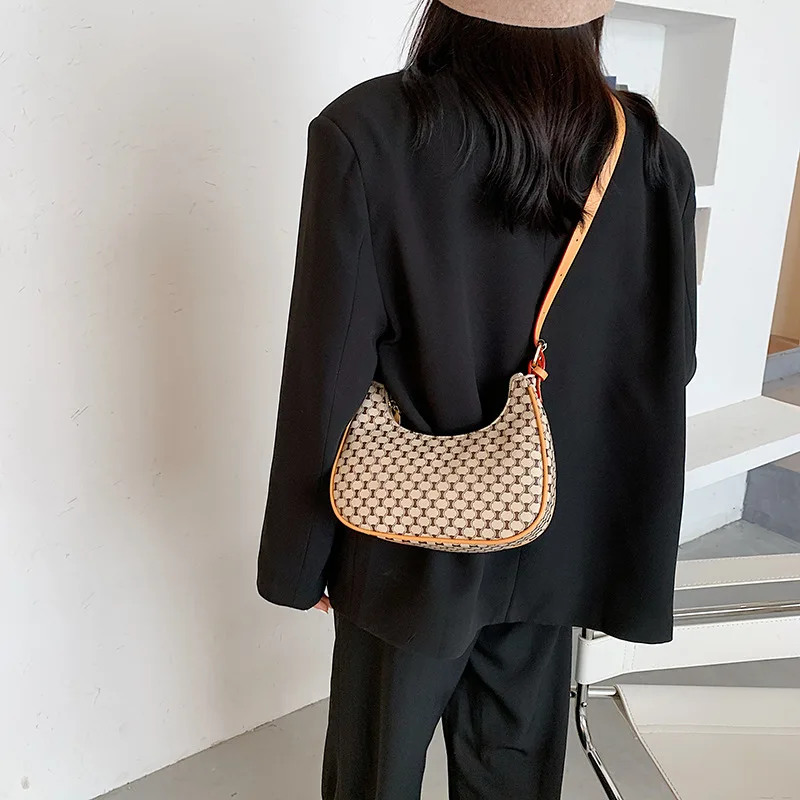 

TS9377 High quality PU ladies Fashion underarm Bags Female Simple Retro Handbag for women Shoulder Bags