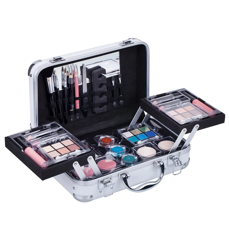 

Private Lable Pro Makeup Artist Full Cosmetic Set With Aluminium Makeup Box