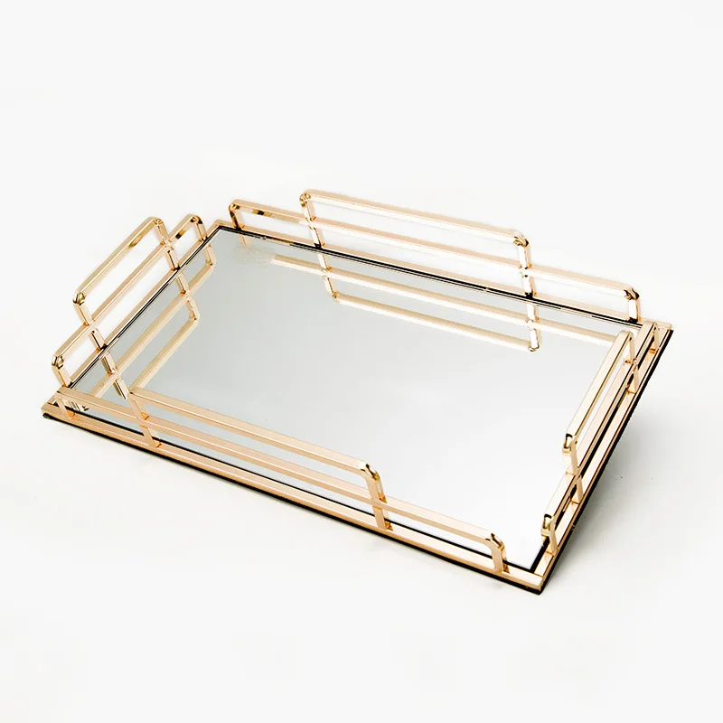 Party Wedding Arabic Gold Plated Metal Catering Serving Trays Circle ...