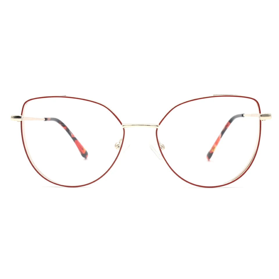 

Cat Eye Women fashion Metal optical frames wide rim eyewear frames