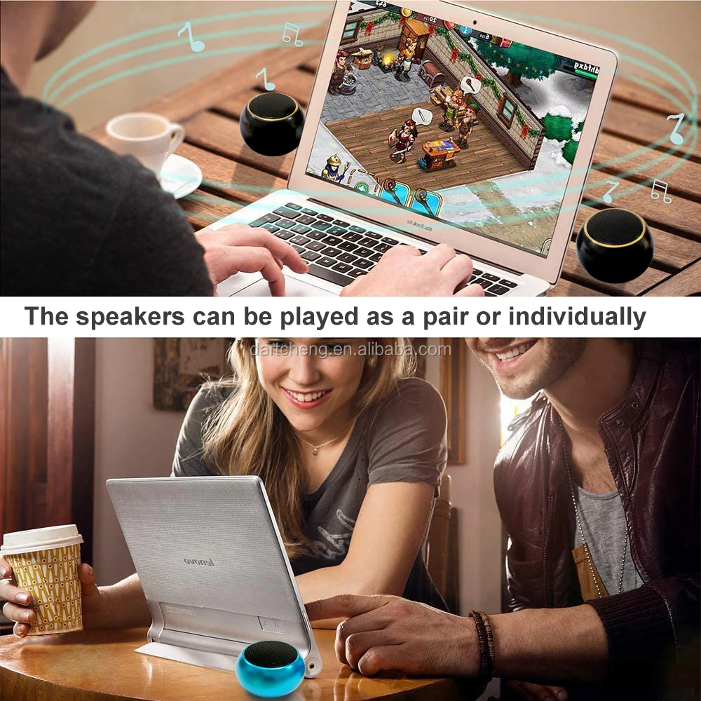 TWS Portable 2PCS Speakers Wireless HIFI BASS Indoor Outdoor Travel Stereo Mini Bluetooths Remote Shutter Speaker - ANKUX.COM