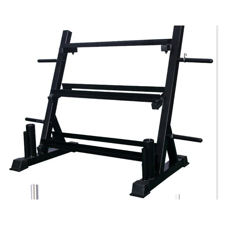 

2022 new arrivals gym exercise 3 tier metal steel hex dumbbell weight rack storage stand, Black