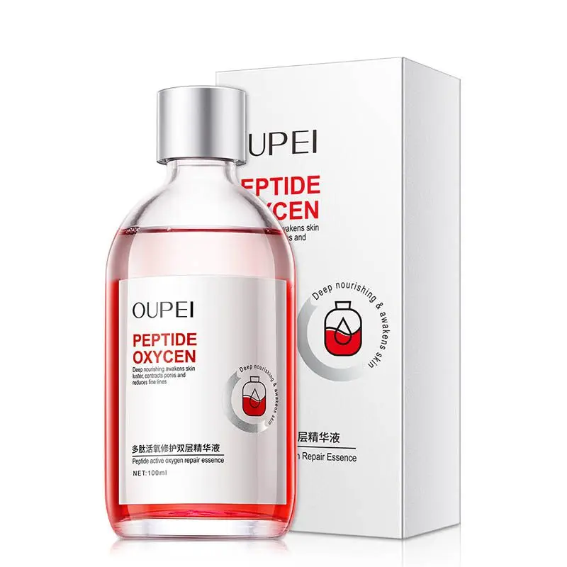 

OEM Vitamin C Dual phase essence Peptide Oxygen Apple Stem Cell Repair Serum Anti aging Face Serum