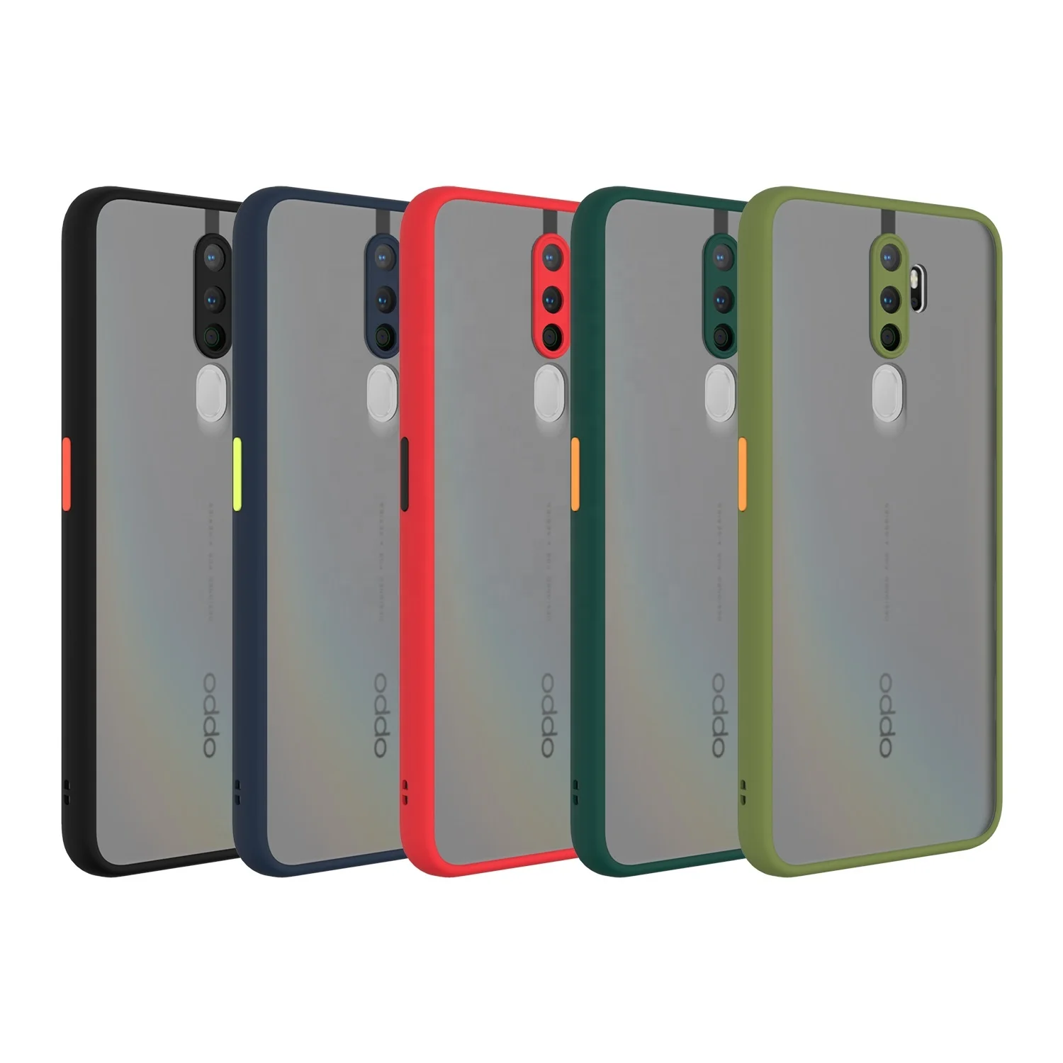 

Unique Smoke Matte Handphone Accessories PC TPU Phone Case Back Cover for Oppo A9 2020 A5 Find X2 Pro Reno4 A92 A52 Reno 3 Ace 2