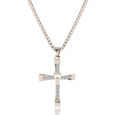 

Fashion Box Chain For Men&Boys Unisex Cross Charm Pendant Gift Punk Jewelry Trendy Necklace