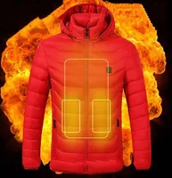 

Winter back belly intelligent heating hoodies coat charging environmental protection heating cotton jacket from manufacturer