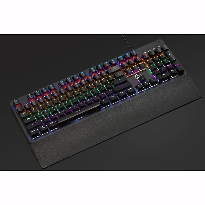 

104 Keys gaming keypad colourful custom keyboard hand rest backlight keyboard gaming mechanical, Black