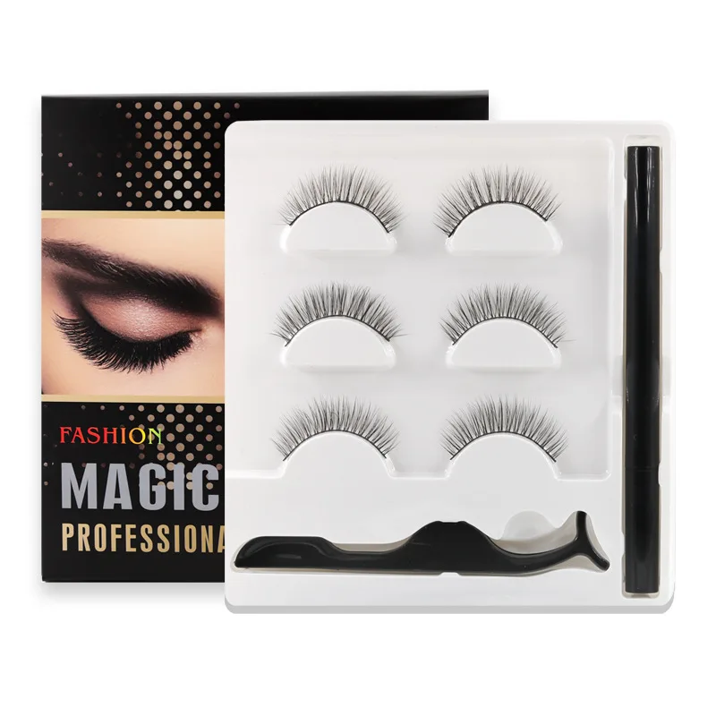 

Newest cruelty free 3d magnetic eye lashes magnatic eyelashes makeup make up cosmetics
