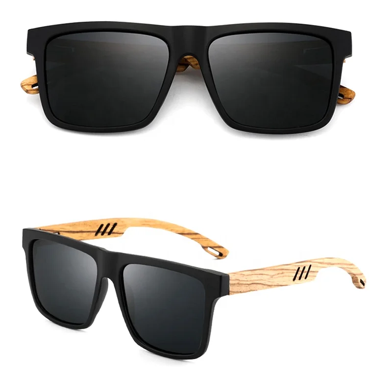 

2023 New wooden polarized square glasses bamboo wooden men retro casual wholesale sunglasses