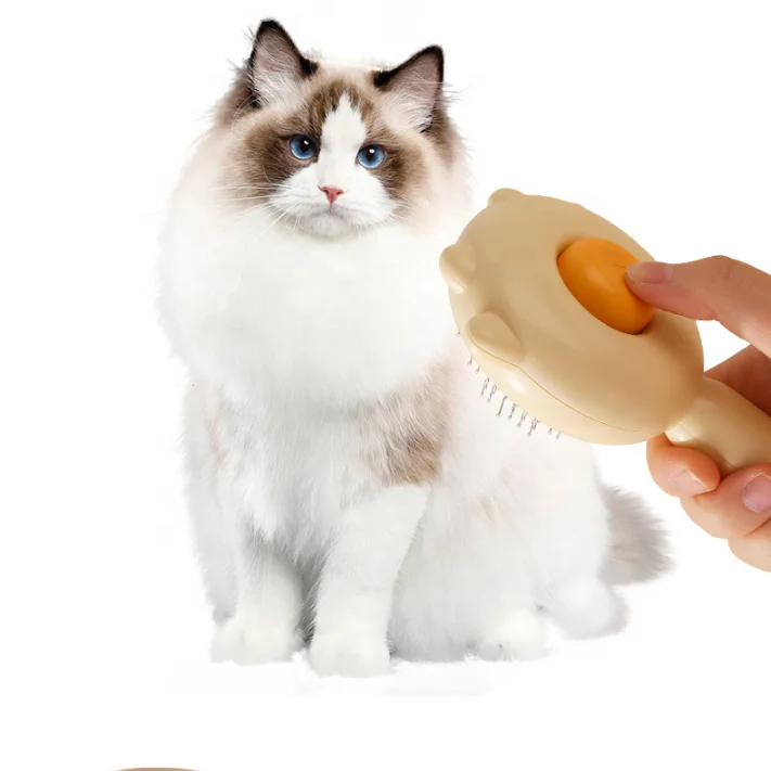 

Hot Sale Wholesale Pet Hair Cleaner Brush Pet Grooming Cat and Dog Brush Self Cleaning Cat Shedding Brush