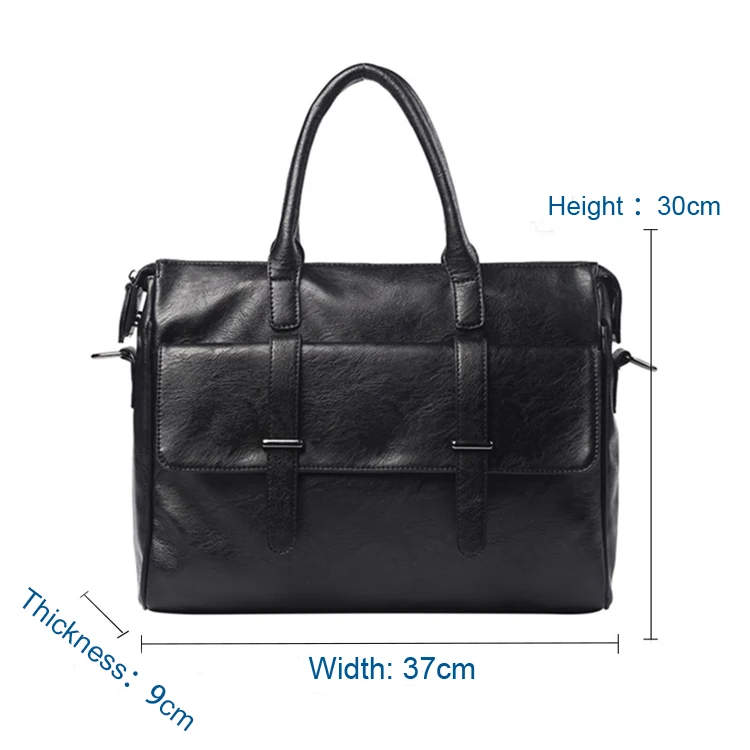 

Blu Flut custom logo mens leather handbag genuine leather laptop business briefcase messenger bag for men