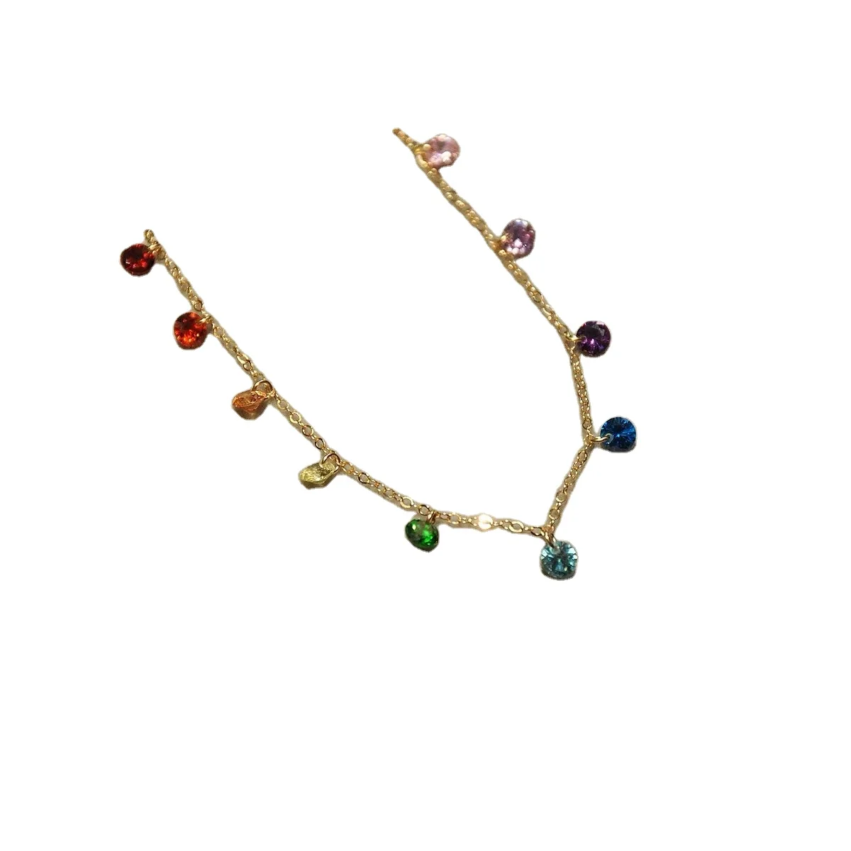 

Rainbow zircon bracelet, light and extravagant quality