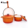 German Masterclass Premium Cast Iron Enamel Cookware Set For Kitchen Ware Cooking pot Non Stick Camping Induction Pan Set