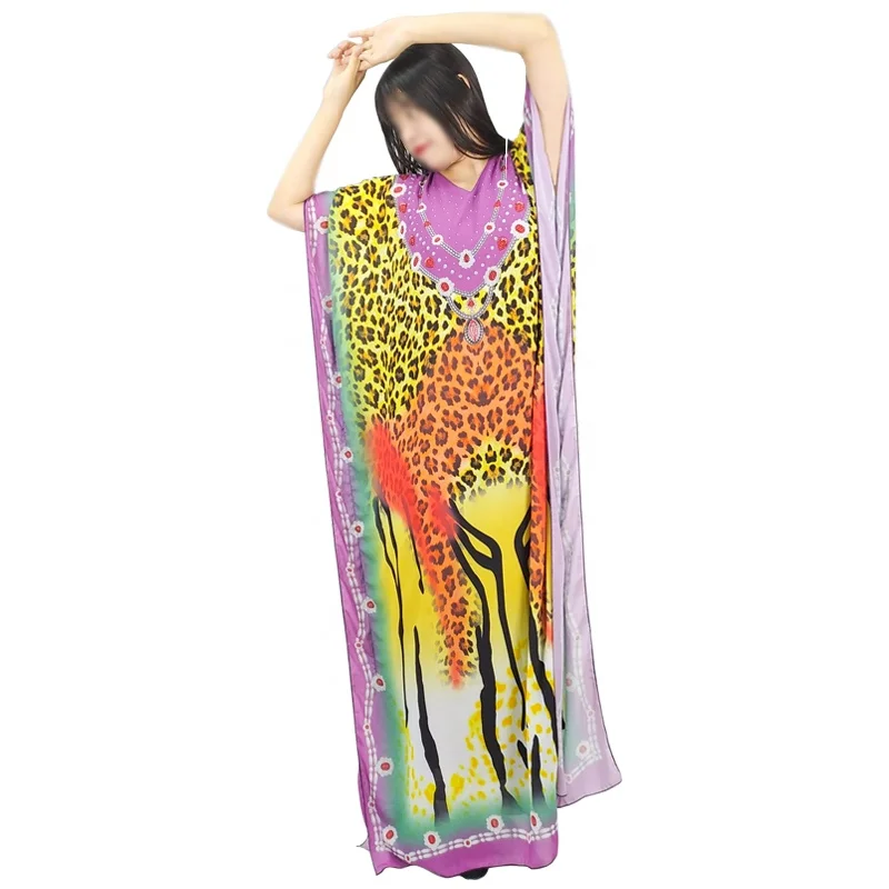 

split ladies dresses kaftan african casual abaya with crystal, Picture color