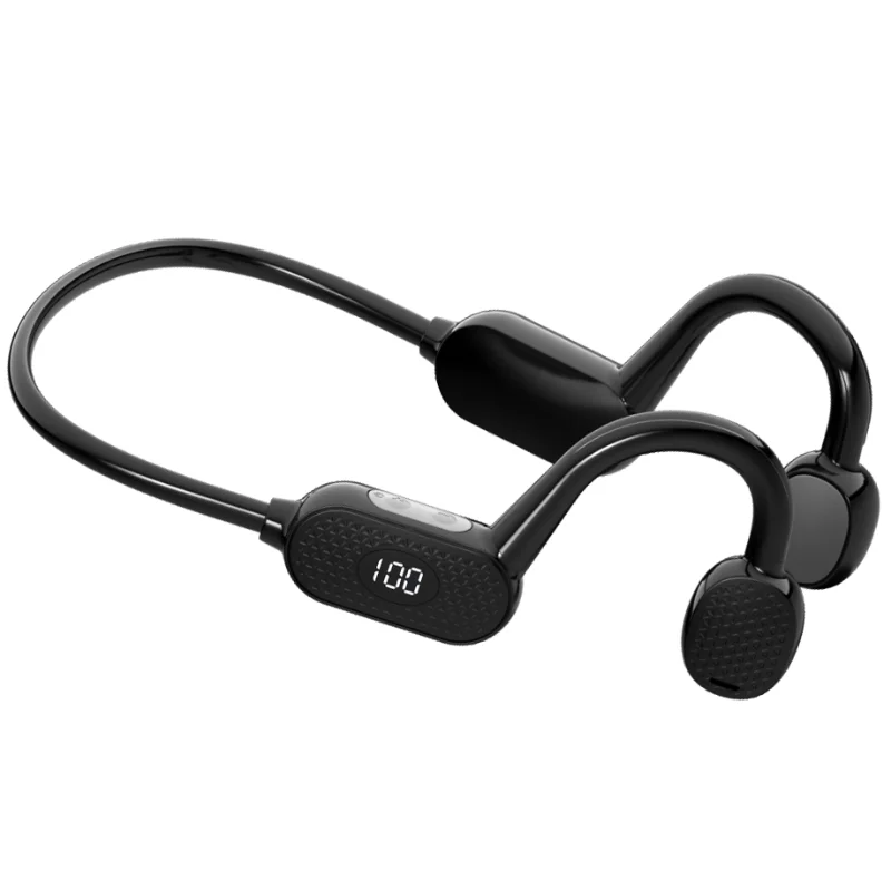 

VG07 Bone Conduction Headphones Bt5.1 Open-Ear Running Earphone Led Display Wireless Workout Headset with Up to 8 Hours Playtime