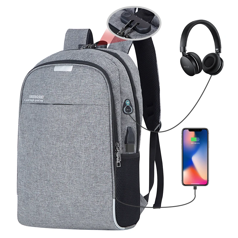 

2022 New Commute Anti theft Laptop Backpack Mochila antirrobo portatil Custom Logo Bagpack Schoolbag 18 inches Business Men Bag