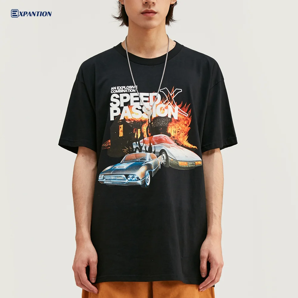 EXP New Arrivals 2020 Summer Hip Hop Fashion Personalised Luxury Round Neck Cotton T Shirt For Men