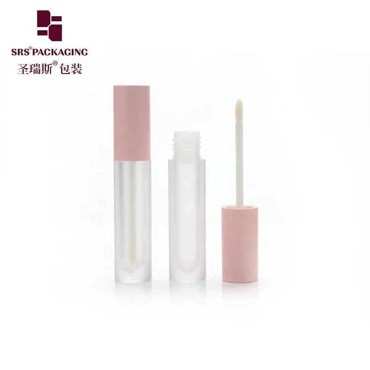 

Wholesale Stock 5ML Pink Empty Round Lipgloss Container Tube With Frosted Bottle