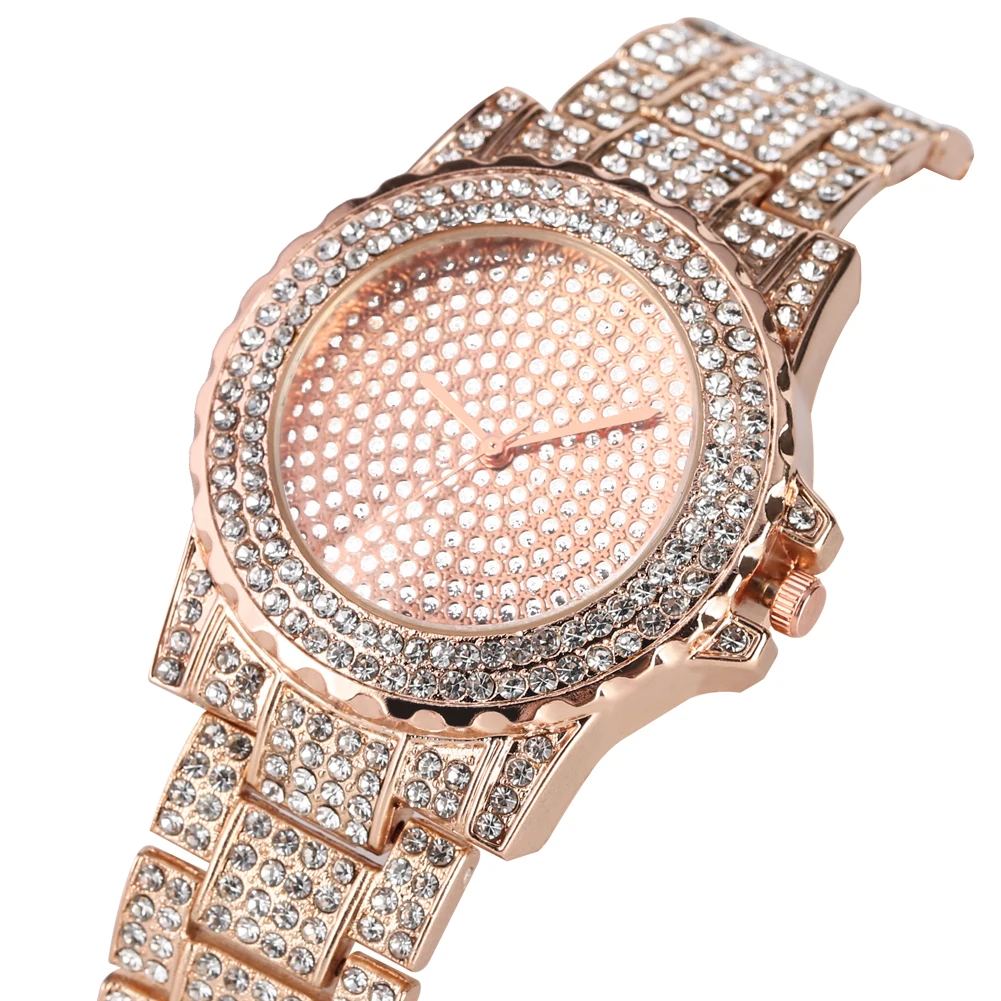 

Luxury Rhinestone Watches Lady Dress Bling Diamond Bracelet ladies Crystal Band Quartz Jewelry Wristwatches, Picture shows