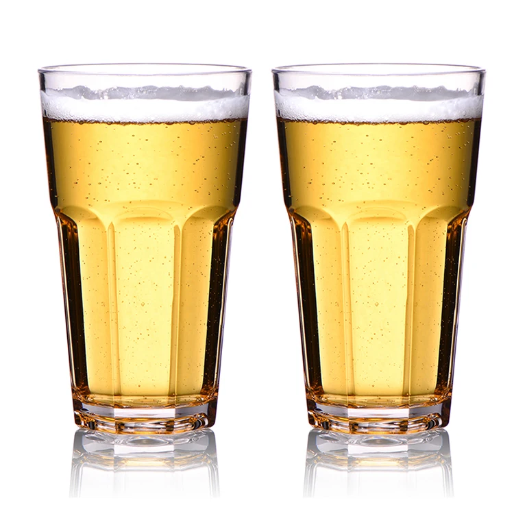 Attractive Highball Glasses Clear Heavy Base Tall Bar Glass - Set Of 4 Drinking Glasses for Water, Juice, Beer, Wine