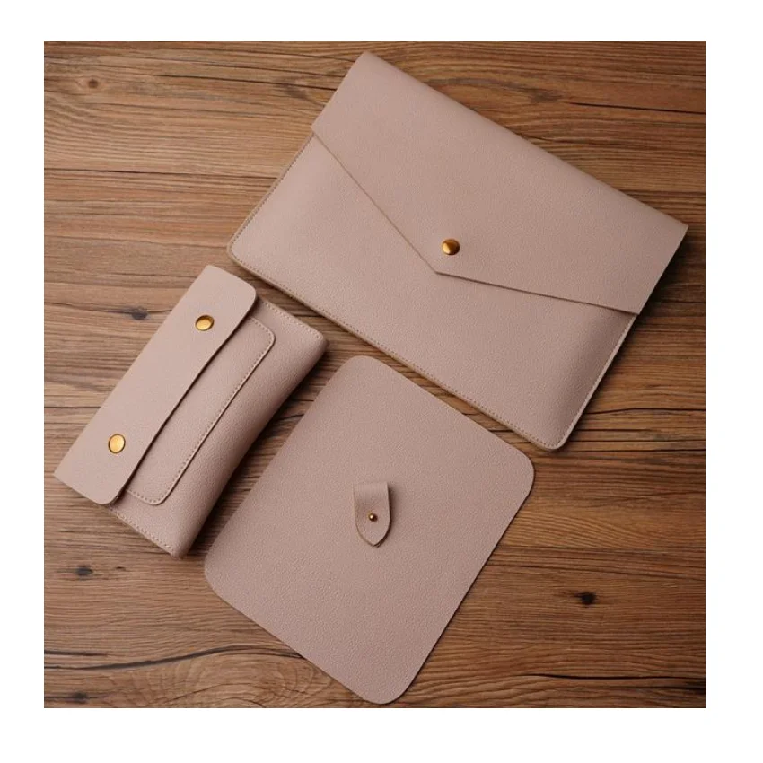 

2020 YY custom computer bag leather laptop sleeve Pen Sleeve Envelope Laptop Bag Business gift, Customized color