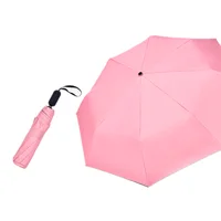 

BSCI umbrella factory high quality candy colors uv protect from sun black frame manual open lady 3 fold umbrella