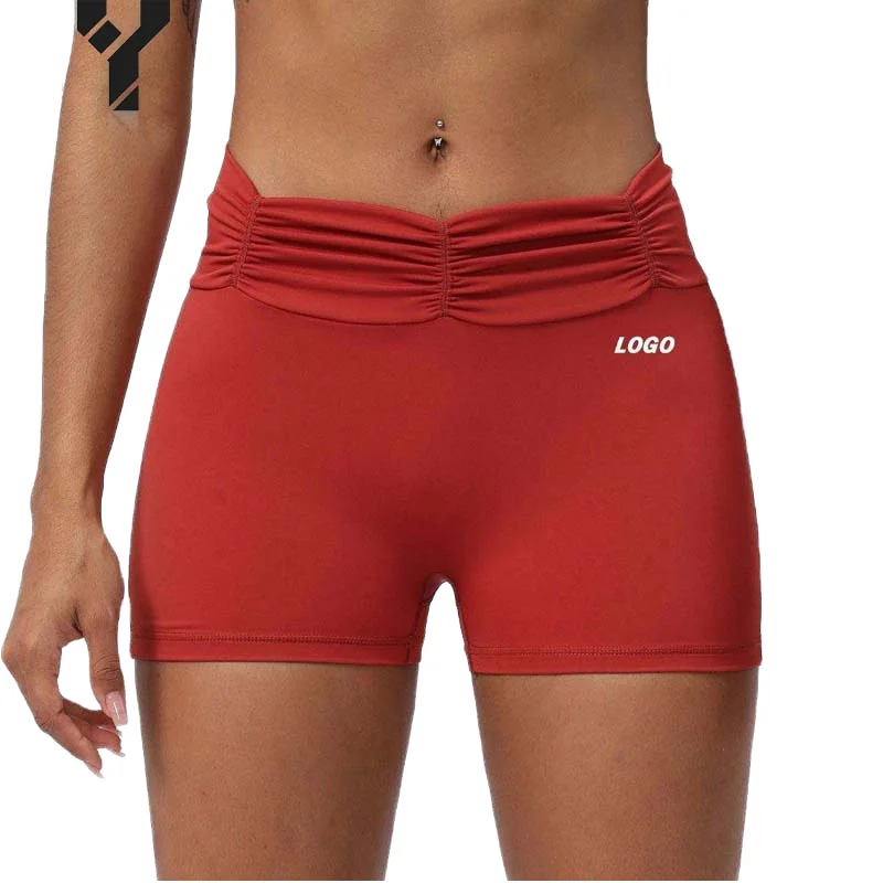 High-Waisted Breathable防静电Yoga Shorts