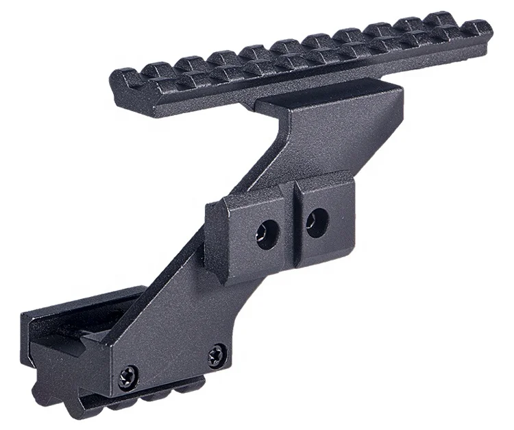 

Tactical weaver picatinny top bottom rail handgun pistol scope mount for pistols front red dot laser sight gun accessories, Black