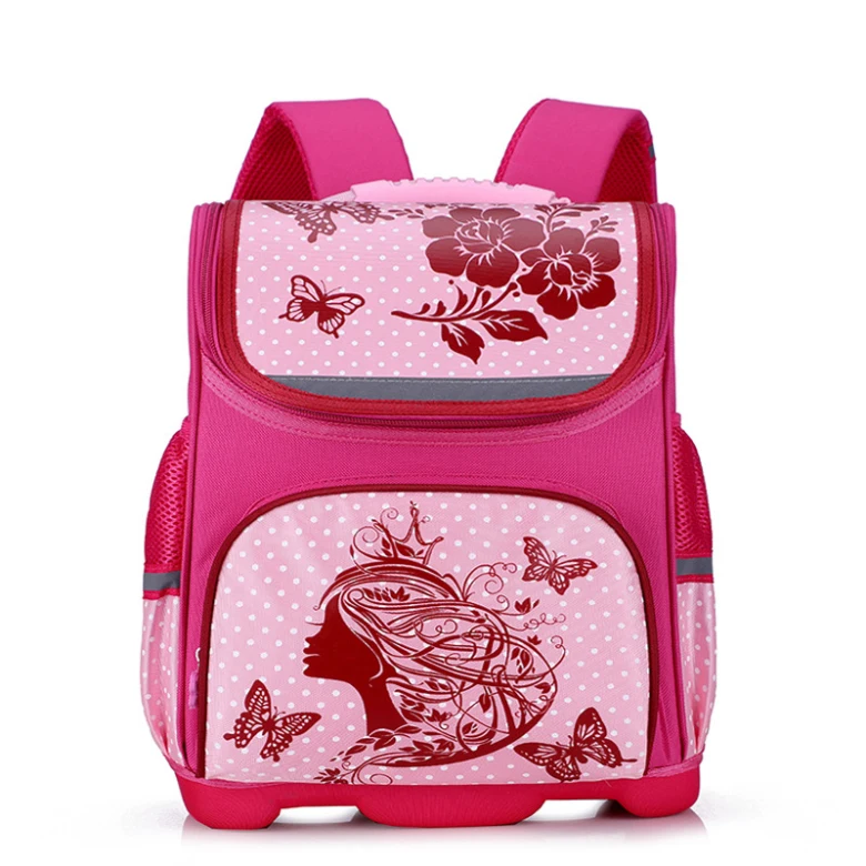 

Kids butterfly printed light weight folded children Eva hard shell school bag for primary girls, Customized