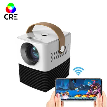 

CRE C2 projector home portable dormitory bedroom smart home theater office enclosed optical machine