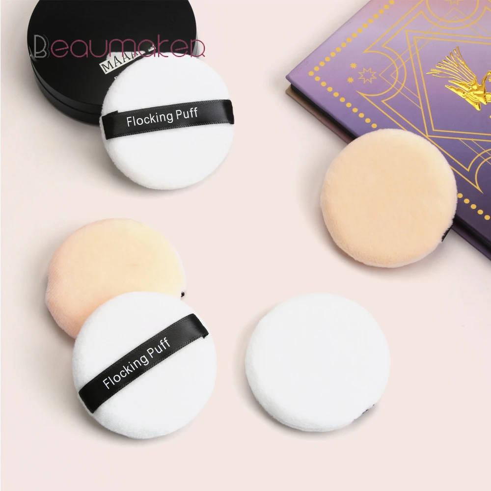 

Beaumaker Loose powder puff Makeup Uniform Powder Soft Flocking Puff 10pcs per set Wholesale Makeup Tools