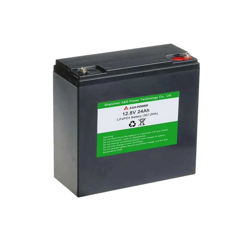 A&S Power 12V Solar battery 12.8v 24Ah LiFePo4 battery pack