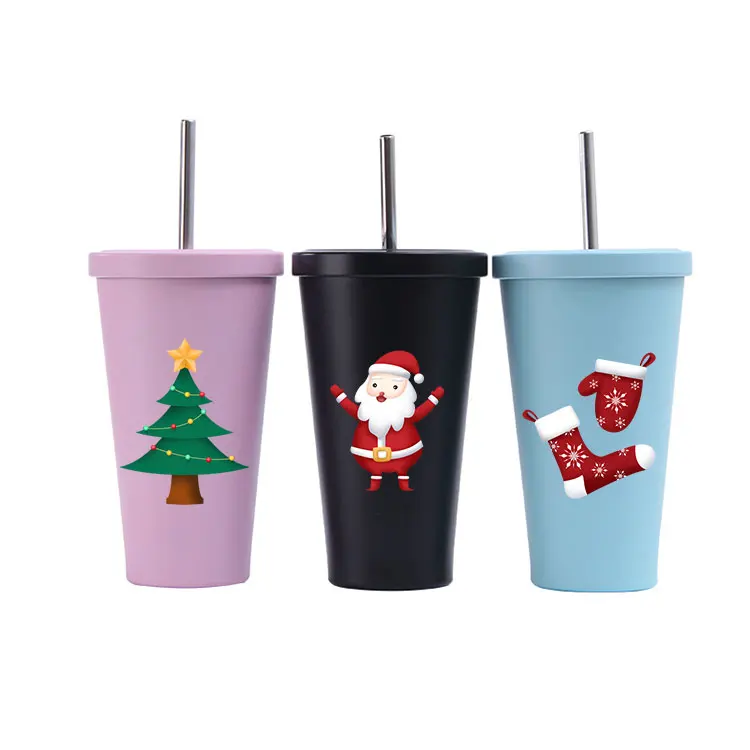 

Free Sample Christmas Style 20oz 30oz Skinny Beer Tumbler Double Wall 304 Stainless Steel Tumbler with Different Straw and Lid, Customized color