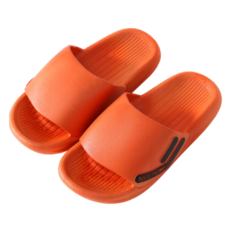 

Couple PVC Solid Colour Waterproof Indoor Outdoor Slides Thick Soled Classic Slippers Open Toe Bathroom Light Anti-Skid Flat, Solid color