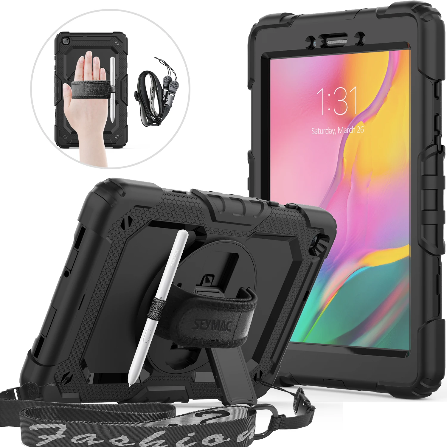 Waterproof And Shockproof Tablet Cases With Handle Straps For Samsung