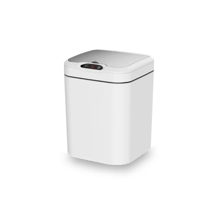 

New 2021 smart Auto trash can Touchless sensor trash can with induction cover private molds, White/light grey/pink/black