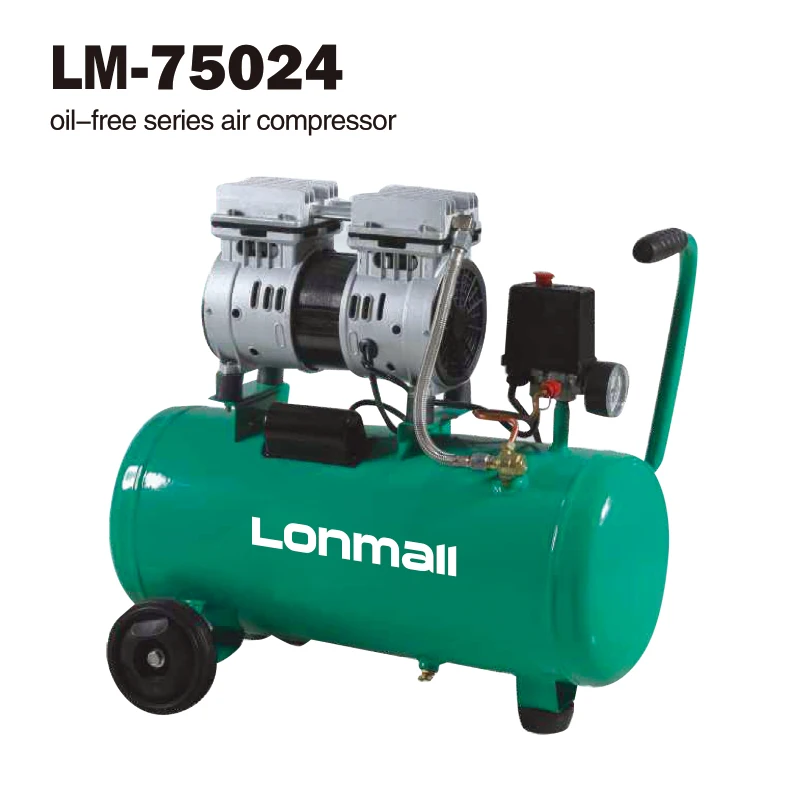 
LM-75024 Cheap 1.0 Hp Portable 24L Silent Dental Oil-free Air Compressors 
