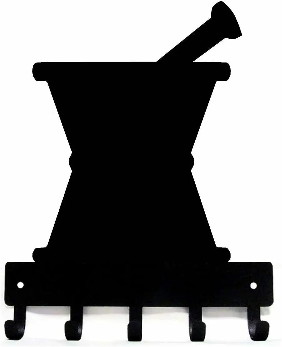 

YinfaMortar & Pestle Metal Key Rack - 9 Inch Wide / 6 Inch Wide Metal Wall Art TY2246