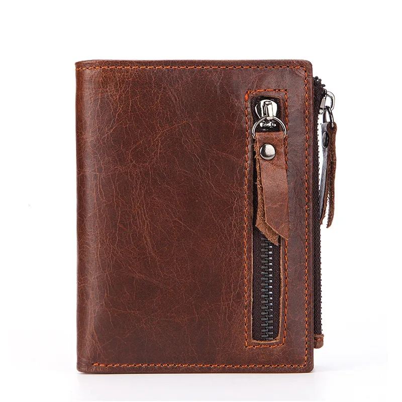 

Mens slim genuine leather wallet, Brown or as your requirements