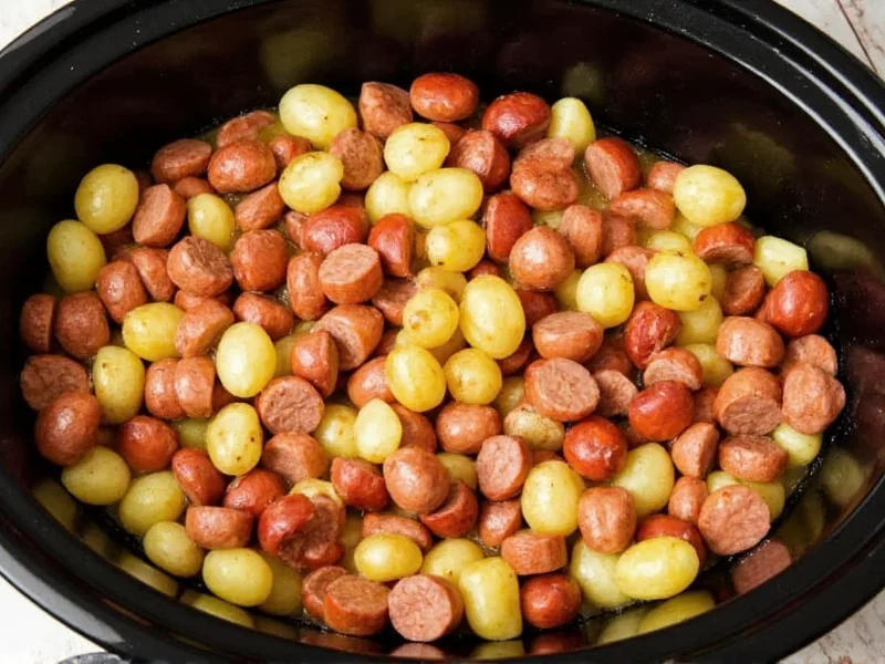 Easy Crockpot Sausage and Potatoes Recipe | 5-Ingredient Meal