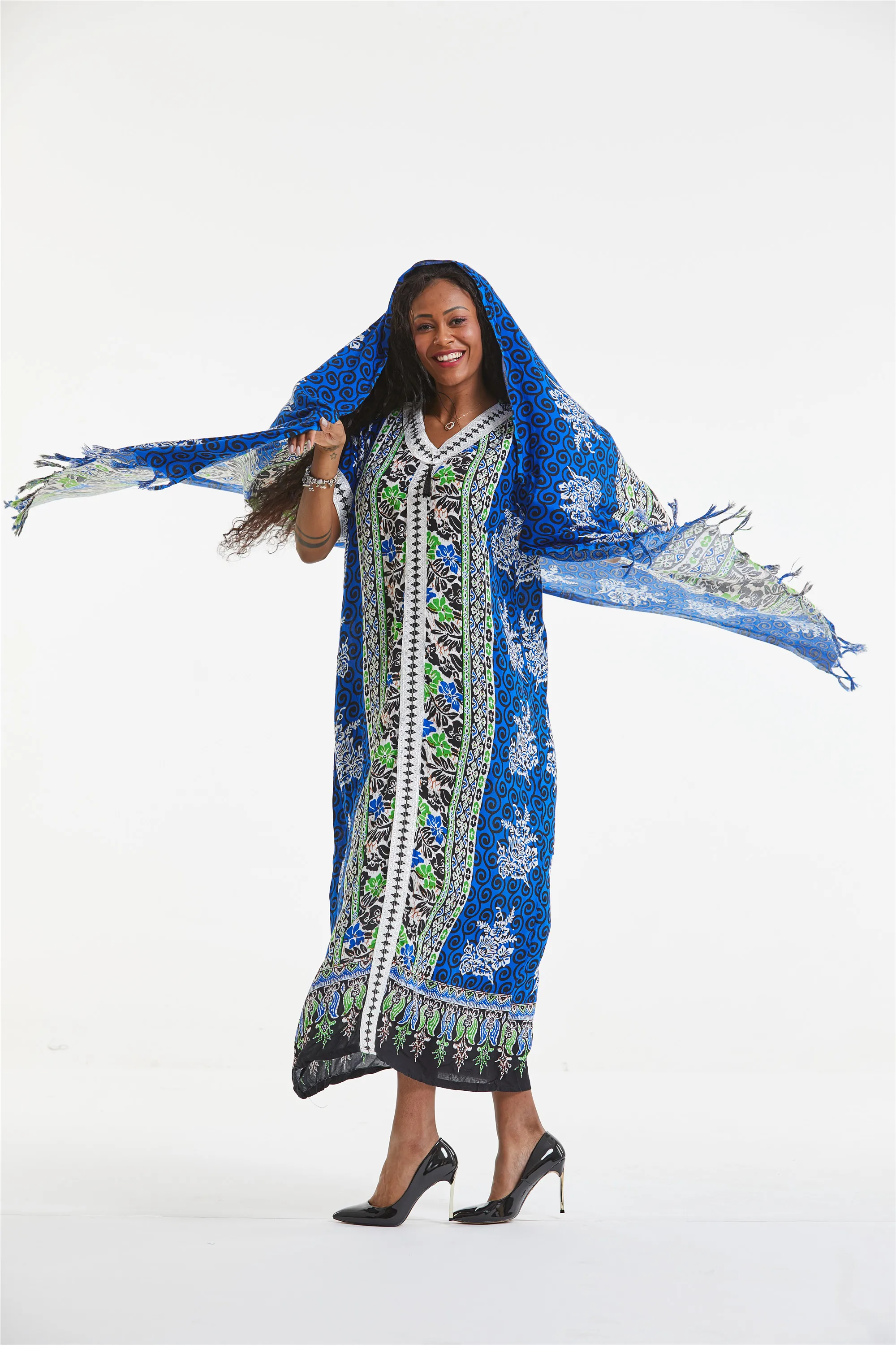 viscose kaftan dress