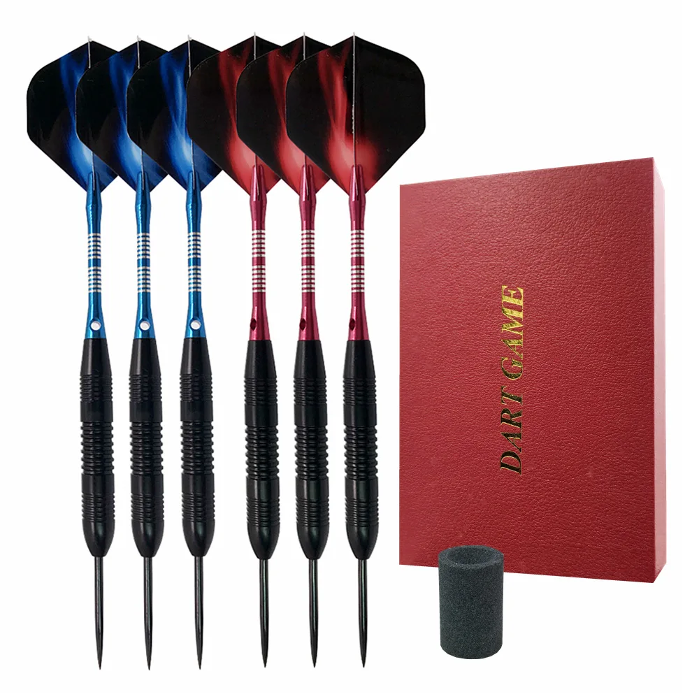 

23g Steel Tip Darts Barrel Aluminum Shafts Dart Flights Professional Darts Case Set