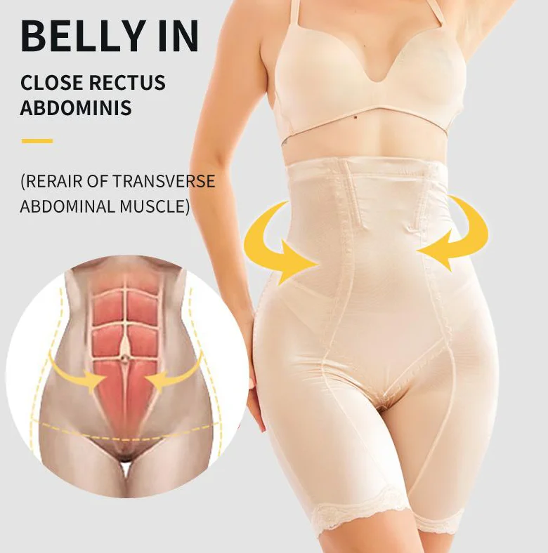 

2020 new style butt lifter body Shapewear Slimming Underwear tummy shaper Corset high waist shaper shorts bodysuit, Black nude